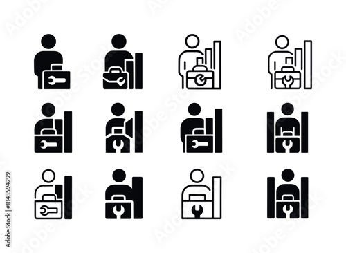 Consulting Logo Icons. Building personal consulting businesses.