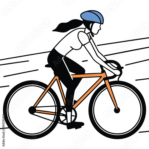 silhouette of a woman riding bicycle