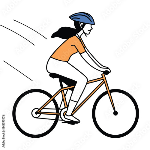 silhouette of a woman riding bicycle
