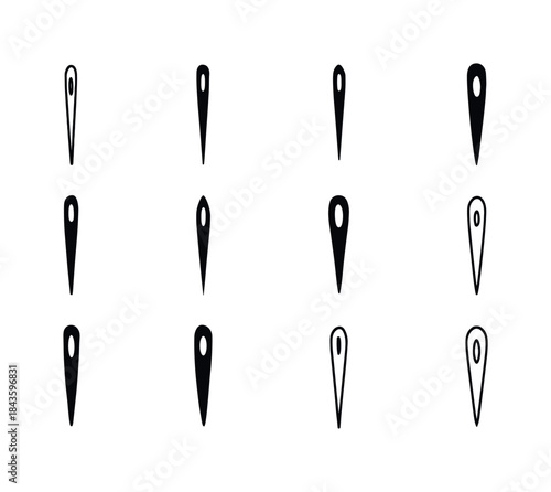 Sharp Needle Icons. sharp needle. Icon set. Set Logo of sharp ne