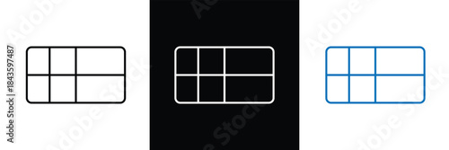 Table layout icon . Web excel data table  icon in spreadsheet database chart icon. Vector illustration. isolated on white and black background. EPS 10 .