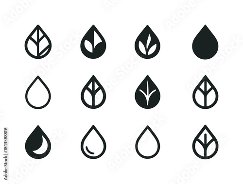Glade Logo Variations. glade. Icon set. Set Logo of glade: dew d