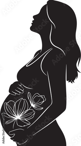 Floral Pregnancy Silhouette – Celebration of Motherhood
Expecting Mother with Flowers – Elegant Maternity Art
Motherhood Bloom – Pregnant Woman Floral Silhouette