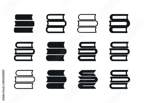 Study Materials Logos. study materials. Icon set. Set Logo of st