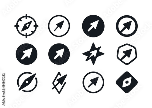 Displacement Logo Variations. Displacement. Icon set. Set Logo o