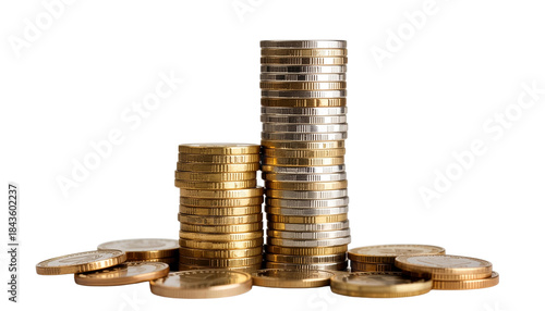 Stack of coins representing financial growth and wealth accumulation, symbolizing investment and savings