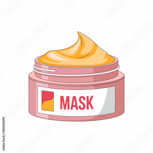 An elegant jar of a beauty mask sits invitingly, symbolizing self-care and beauty rituals, encouraging relaxation and rejuvenation for glowing skin and well-being.