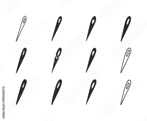 Sharp Needle Icons. sharp needle. Icon set. Set Logo of sharp ne