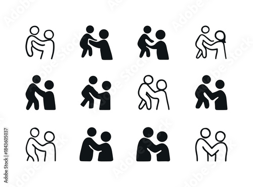 Family Logo Variations. Family. Icon set. Set Logo of family: pa