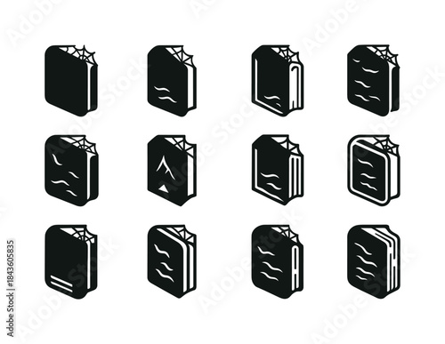 Dusty Tome Icons. dusty tome. Icon set. Set Logo of dusty tome: