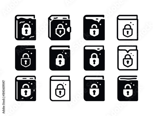 Dusty Tome Logos. dusty tome. Icon set. Set Logo of dusty tome: