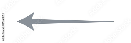 Horizontal long straight arrow signs. Black pointer, direction, position symbol and double arrow icon isolated on white background. Vector Illustration