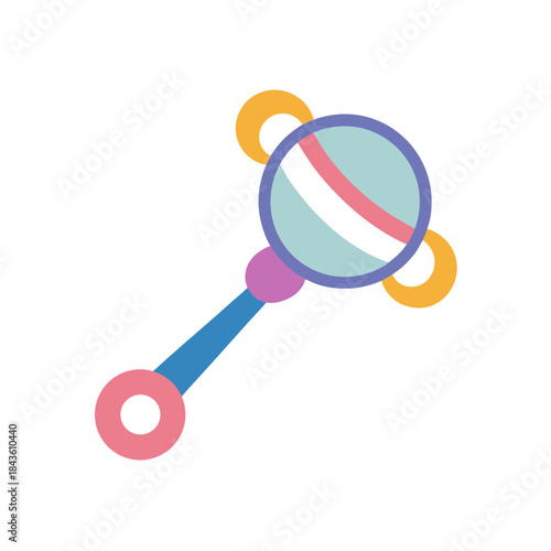 baby rattle vector clip art for web and graphic design