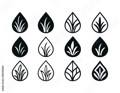 Wetlands Icon Set. preserving wetlands. Icon set. Set Logo of pr