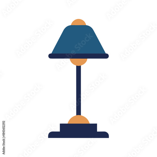 vector clip art bedside lamp on white background for web and graphic design
