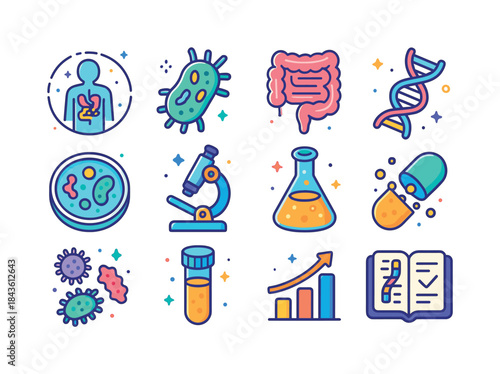 Human Microbiome Icons. The exploration of the human microbiome.