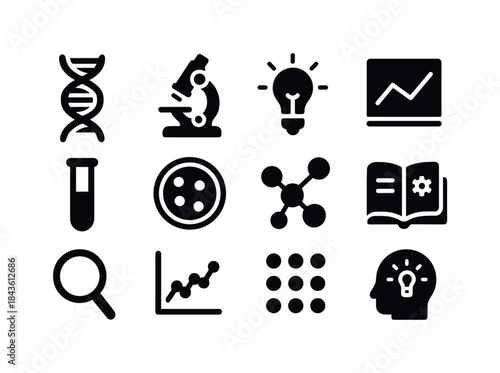 Scientific Discovery Icons. Scientific Discovery. Solid icon set
