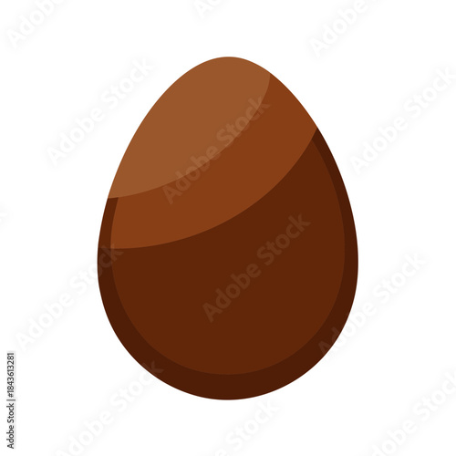 vector clip art chocolate egg on white background for web and graphic design