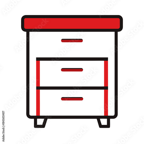 vector clip art clothes drawer on white background for web and graphic design