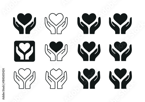 Holiday Emblem Icon Set. Celebrating life through holidays and t