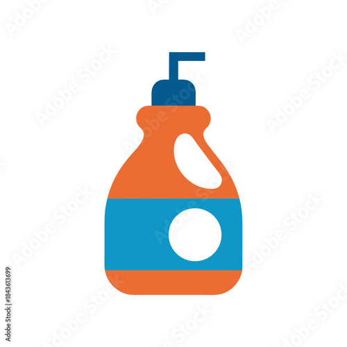 vector clip art dishwashing liquid on white background for web and graphic design