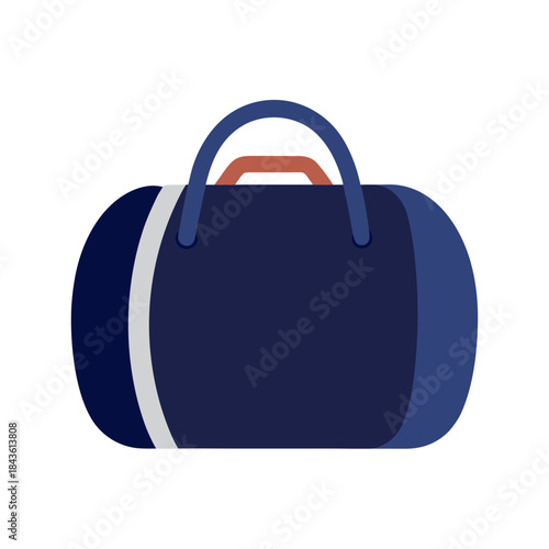 Vector Clip Art Duffel Bag on White Background for Web and Graphic Design