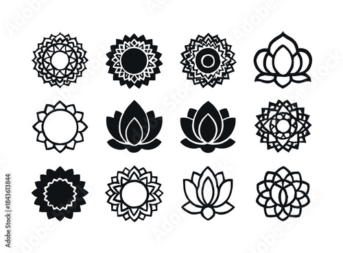 Chakra Energy Symbols. energy flow in human body (chakra represe