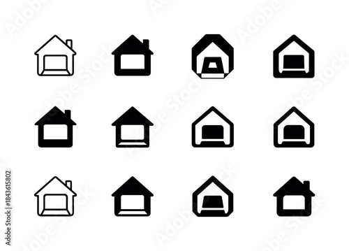 Remote Work Icons. Remote work life. Icon set. Set Logo of remot