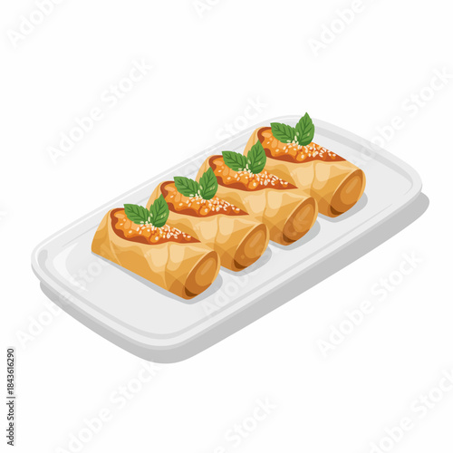 A beautifully arranged plate of golden, flaky baklava drizzled with honey and garnished, showcasing the rich textures and flavors of this traditional dessert delight.