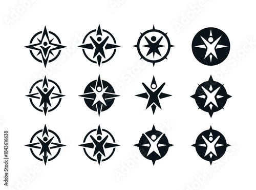 Victorious Journey Icons. victorious journey. Icon set. Set Logo