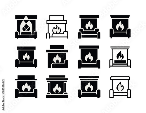 Living Room Logos. living room. Icon set. Set Logo of living roo