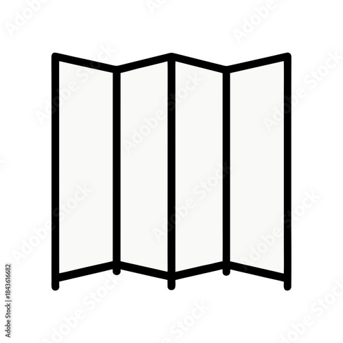 Cuadro en lienzo vector clip art room divider screen on white background for web and graphic desi