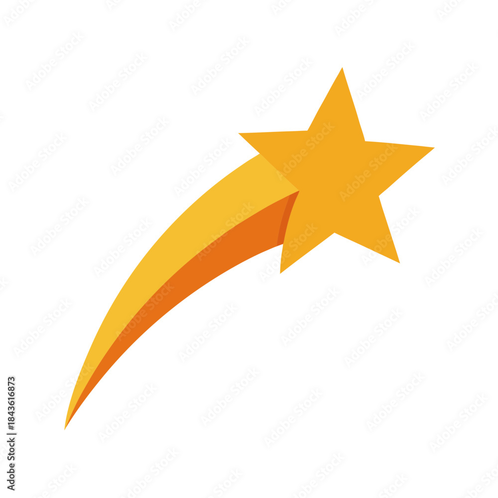 Obraz premium vector clip art shooting star on white background for web and graphic design