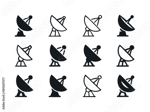 Interstellar Logo Set. Interstellar missions. Icon set. Set Logo