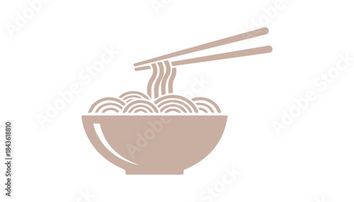an icon featuring a bowl of noodles and chopsticks
