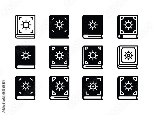 Dusty Tome Icons. dusty tome. Icon set. Set Logo of dusty tome: