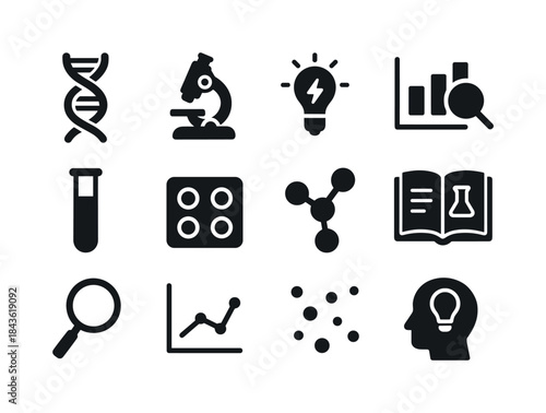 Scientific Discovery Icons. Scientific Discovery. Solid icon set