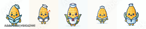 cute corn in sailor costume