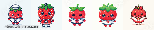 cute strawberry in sailor costume