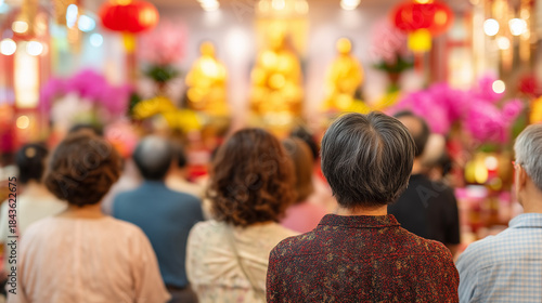 Devotees gathering at Che Kung Festival temple to pray for luck and prosperity