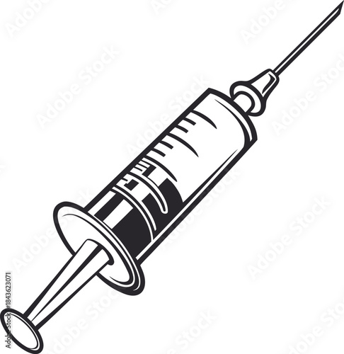 syringe isolated on white background