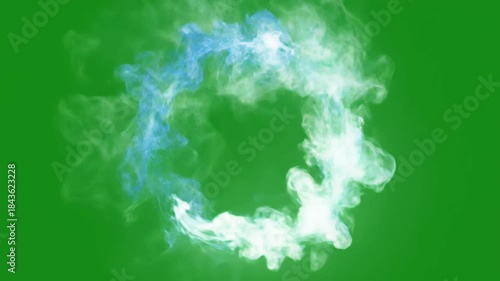 Animated magic spell energy ring fluid smoke effect visual overlay