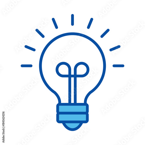 Idea In Blue Style, Vector Illustration