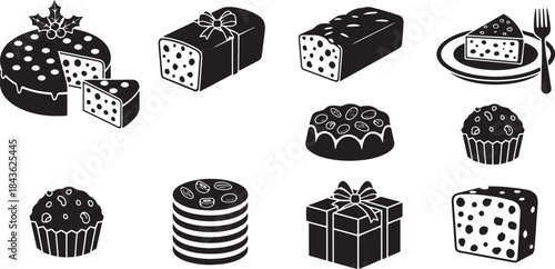 A collection of various Christmas desserts and treats.