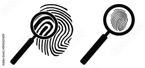 Line finger print icon. Finger print id authentication. ID private information code. Finger prints scanning concept. scan or scanner for lock secure security logo. Digital fingerprint, identification.