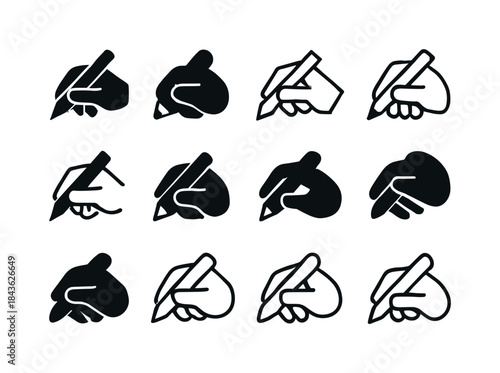 Diverse Emblematic Logos. Creator. Icon set. Set Logo of Creator