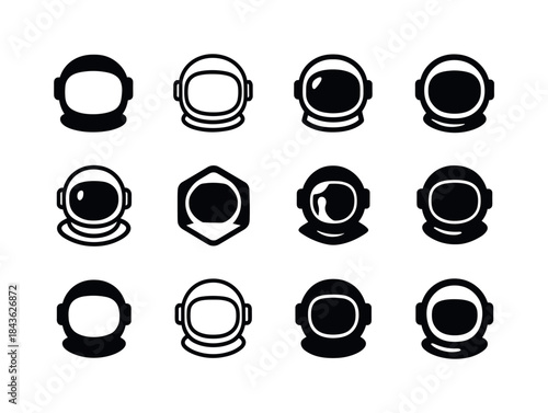 Space Icon Set. space exploration. Icon set. Set Logo of space e