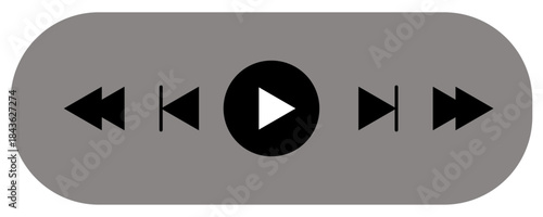 audio speaker icon. Flat style play button icon for music players and playback interfaces