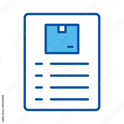 Packing List Icons In Blue Style, Vector Illustration 