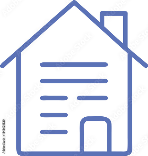 Real Estate Document Property Contract House Deed Legal Agreement Vector Illustration